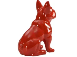 Beeld Van Franse Bulldog - Hars - L. 27 X B. 16 X H. 32 Cm - Rood - Doggo-OZAIA Outlet