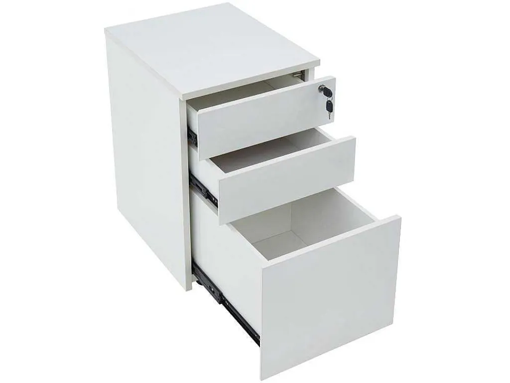 Behuizing Van Een Professioneel Mobiel Bureau - 3 Lades - Met Slot - Wit - Downtown-Workēa Hot