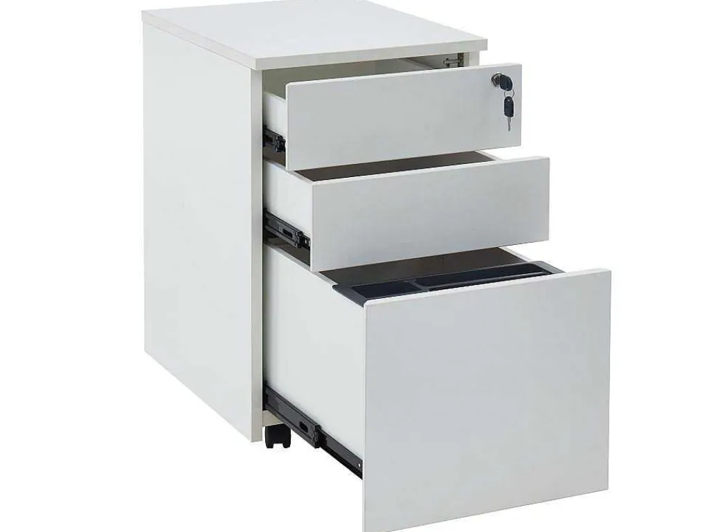 Behuizing Van Een Professioneel Mobiel Bureau - 3 Lades - Met Slot - Wit - Downtown-Workēa Hot