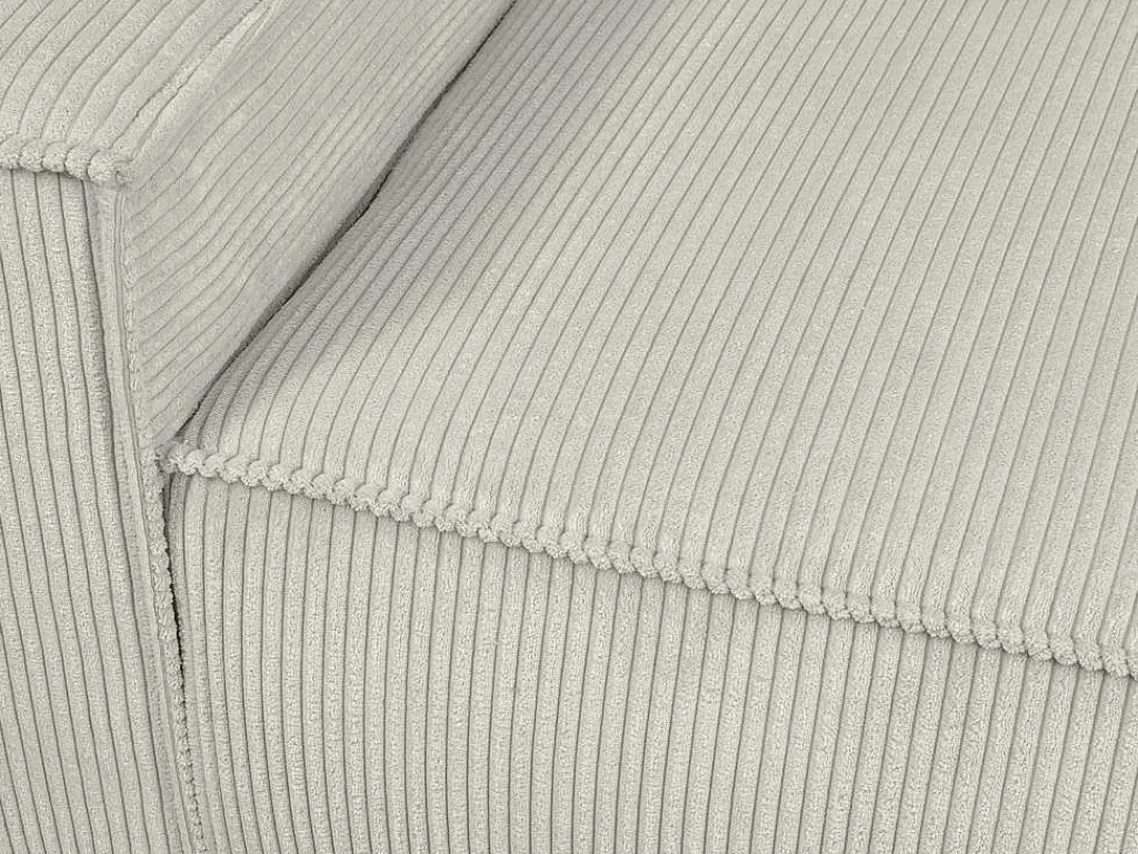 Beige Fauteuil Van Ribfluweel Amelia-Vente-unique Hot