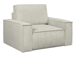 Beige Fauteuil Van Ribfluweel Amelia-Vente-unique Hot