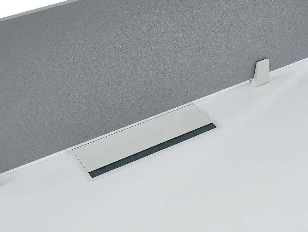 Benchbureau Voor 4 Personen - Wit - L120 Cm - Met Afscheidingen - Downtown-Workēa Outlet