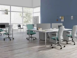 Benchbureau Voor 4 Personen - Wit - L120 Cm - Met Afscheidingen - Downtown-Workēa Outlet