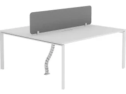 Benchbureau Voor 2 Personen - Wit - L160 Cm - Met Afscheiding - Downtown-Workēa Clearance