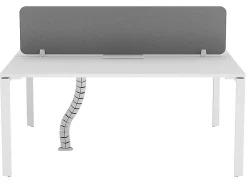 Benchbureau Voor 2 Personen - Wit - L160 Cm - Met Afscheiding - Downtown-Workēa Clearance