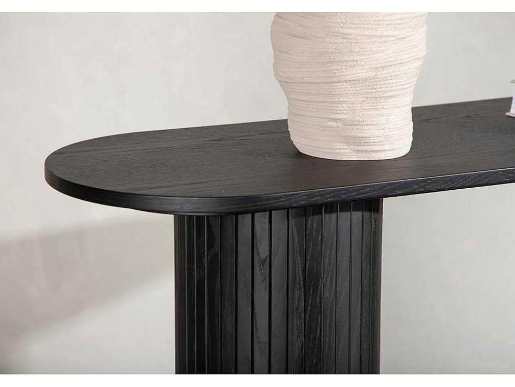 Bianca Sidetable 40X130Cm Zwart.-Vente-unique Discount