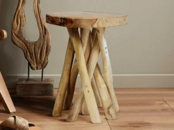 Bijzettafel Van Teakhout - Kleur: Naturel - Gayana-Vente-unique Clearance