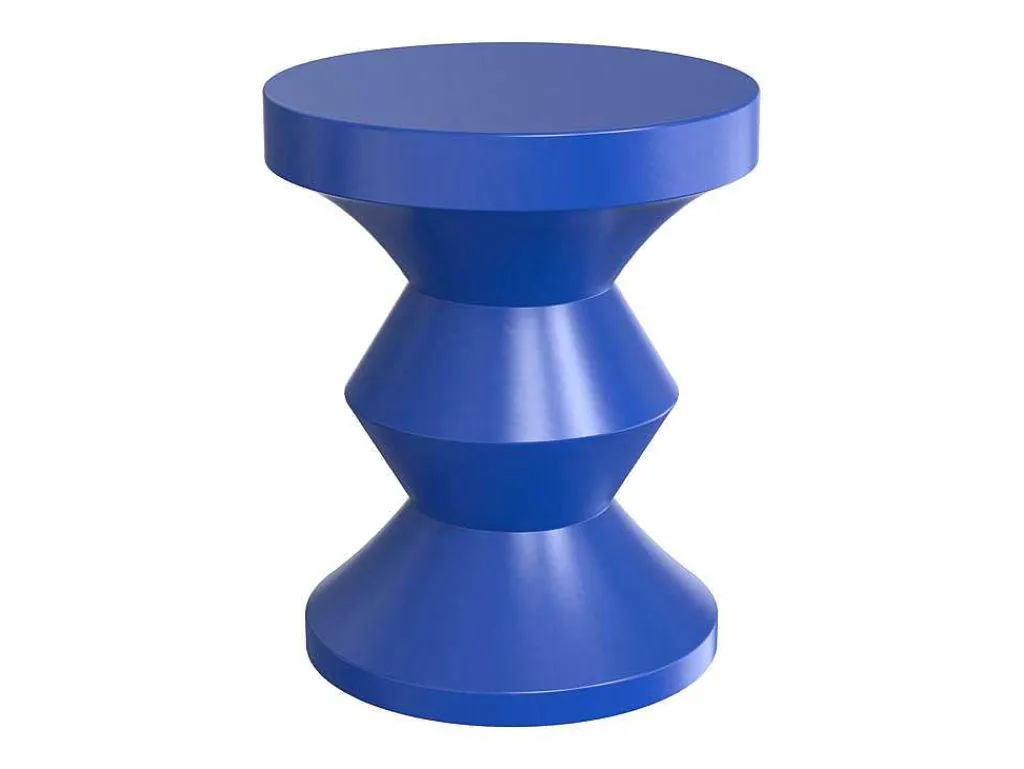 Bijzettafeltje Van Metaal - Blauw - Zolimi-Vente-unique Discount