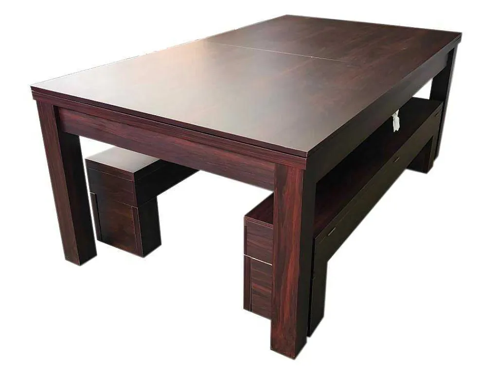 Biljarttafel 7 Voet Blauw Converteerbaar Met Banken Theti-ELITESHOPPING Online