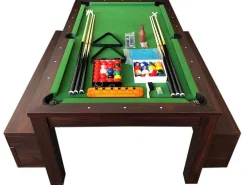 Biljarttafel 7 Voet Groene Converteerbaar Met Banken Zefiro-ELITESHOPPING Online