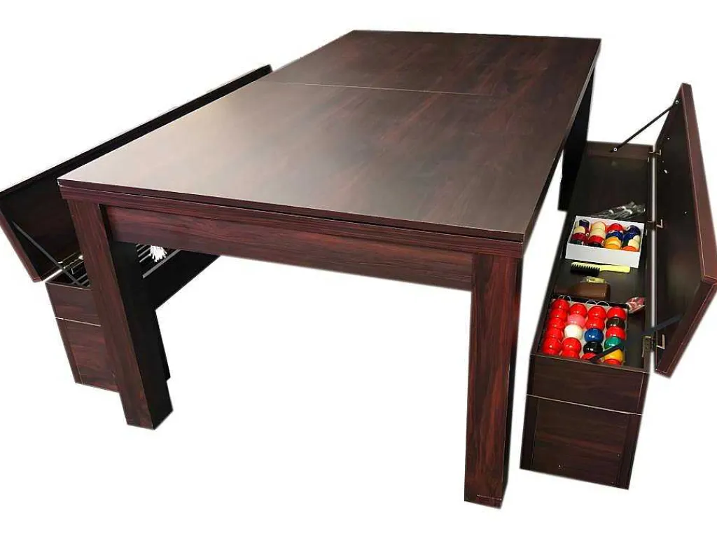 Biljarttafel 7 Voet Groene Converteerbaar Met Banken Zefiro-ELITESHOPPING Online