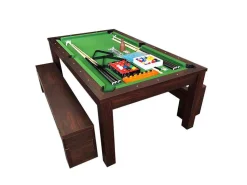 Biljarttafel 7 Voet Groene Converteerbaar Met Banken Zefiro-ELITESHOPPING Online