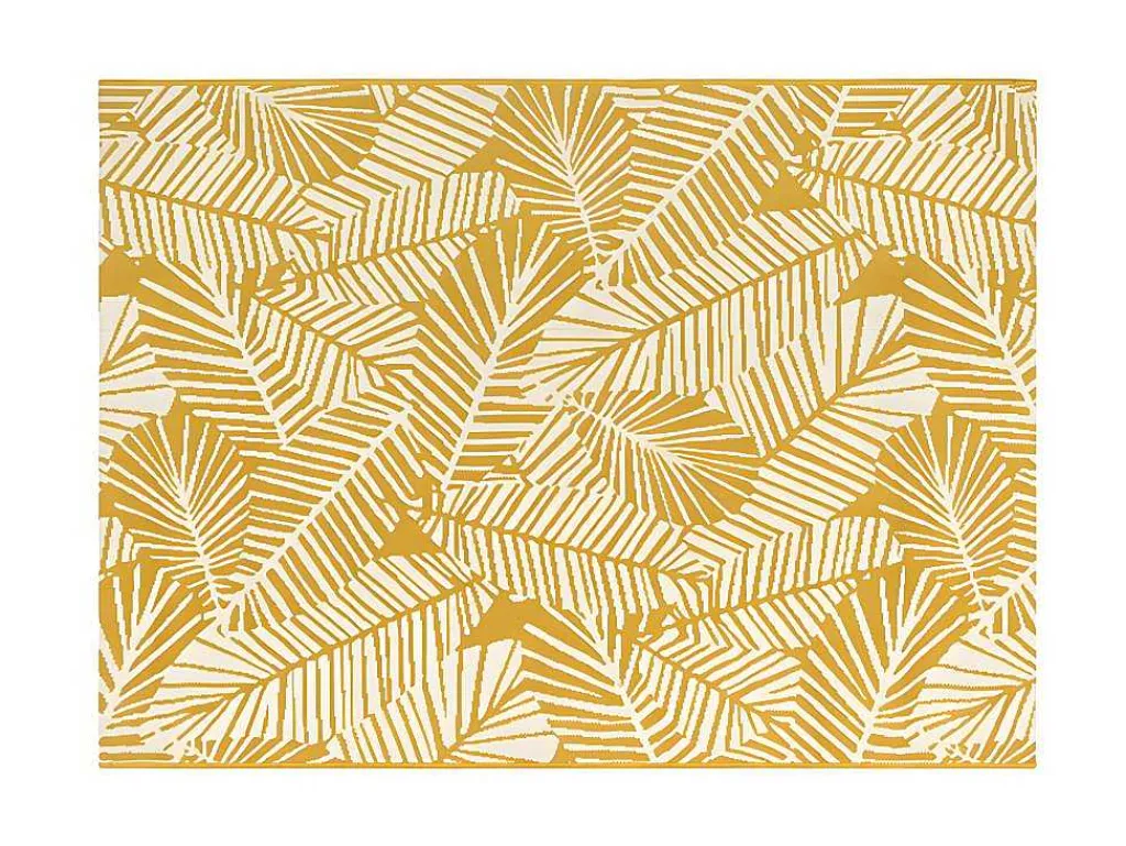Binnen- Of Buitentapijt Bloemenmotief Curitiba - 150 X 200 Cm - Geel-OZAIA Discount