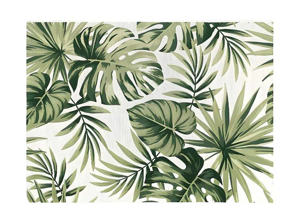 Binnen- Of Buitentapijt Etnische Stijl Bloemenmotief Palmo - 150 X 200 Cm - Groen-OZAIA Online
