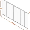 Binnenraam Van Aluminium Met Poedercoating - 210X130 Cm - Wit - Bayview-Vente-unique Discount
