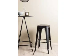 Bistro Barmeubelset Bartafel Zwart En 2 Tempe Barstoelen Zwart.-Vente-unique Discount