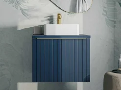 Blauw Gestreept Onderbouw Wastafelmeubel - 60 Cm - Josepha-Vente-unique Hot