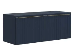 Blauw Hangend Badkamermeubel Met Dubbele Wastafel - 120 Cm - Josepha-Vente-unique Hot