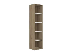 Boekenkast Met 5 Nissen - Licht Naturel En Wit - Najeli-Vente-unique Clearance