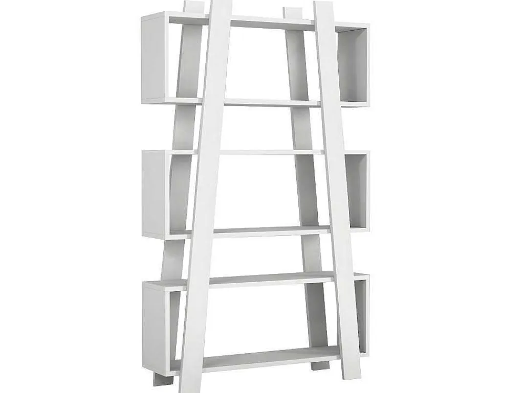 Boekenkast Met 3 Nissen - Wit - Esiri-Vente-unique