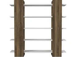 Boekenkast Met 5 Planken - Naturel En Wit - Zoryn-Vente-unique New