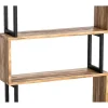 Boekenkast Met 3 Planken Van Metaal - Licht Naturel En Zwart - Roveni-Vente-unique Clearance