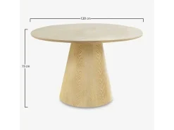 Bolton Eetkamertafel O120Cm Naturel.-House Nordic
