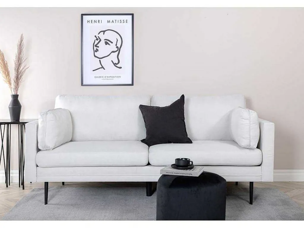 Boom Bank 3 Persoons Beige.-Vente-unique Outlet