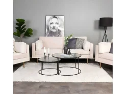 Boom Bank 3 Persoons Beige.-Vente-unique Clearance