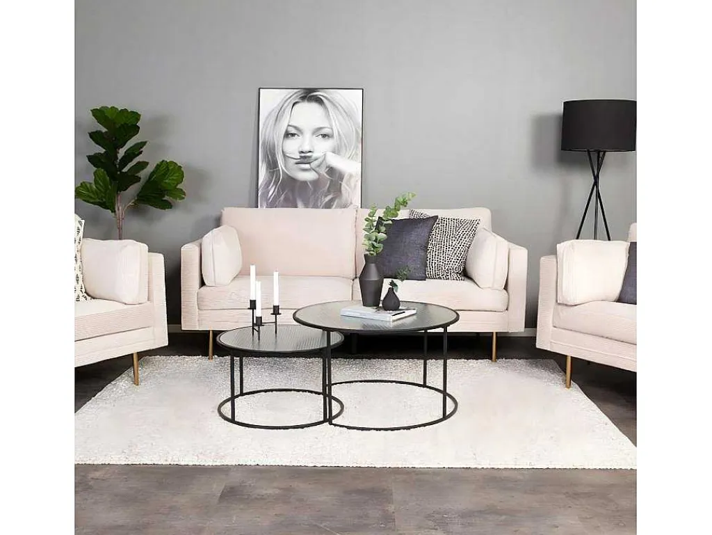 Boom Bank 3 Persoons Beige.-Vente-unique Clearance