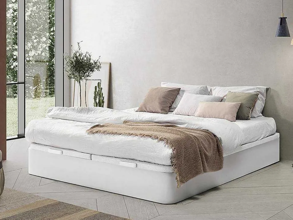 Boxspring - 180 X 200 Cm - Wit Mat - Hestia Van Ysmee-Ysmée