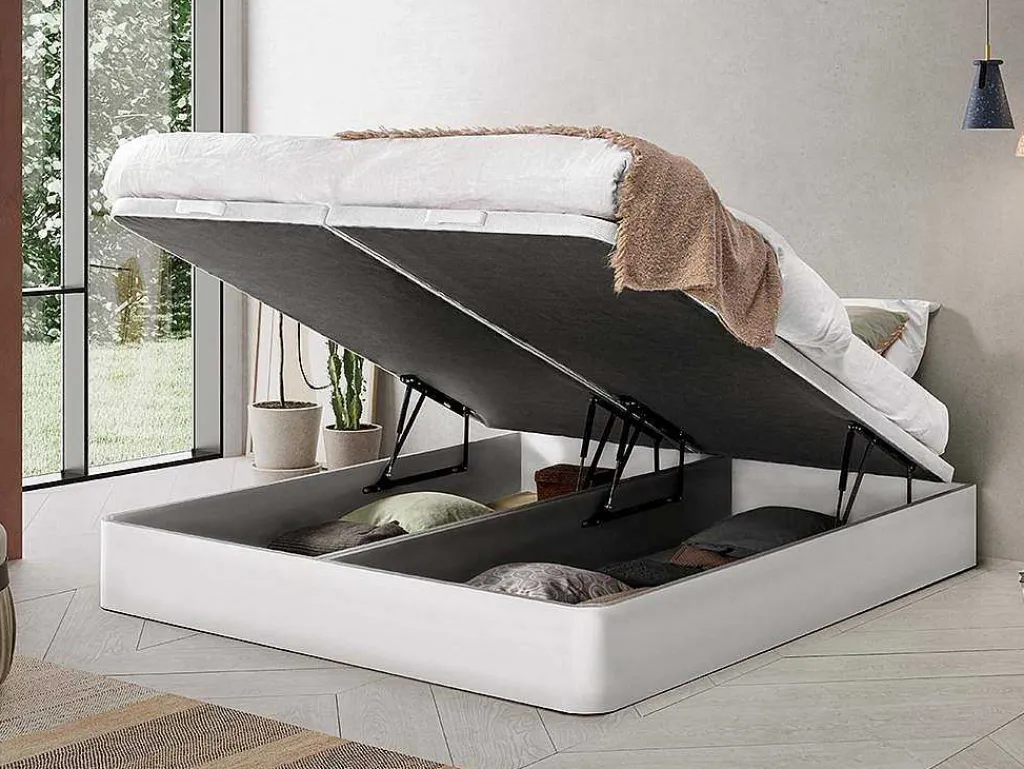 Boxspring - 180 X 200 Cm - Wit Mat - Hestia Van Ysmee-Ysmée
