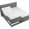 Boxspring-Hoofdbord + Elektrische Lattenbodem + Matras + Opleg - 2 X 90 X 200 Cm - Lichtgrijs - Lodi Van-Palacio Sale