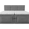 Boxspring-Hoofdbordset + Elektrische Relax-Lattenbodem + Matras + Opleg 2 X 80 X 200 Cm Lichtgrijs - Lodi Van-Palacio Sale