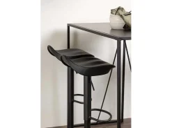 Brea Barmeubelset Bartafel Zwart En 4 Adesto Barstoelen Zwart.-Vente-unique Outlet