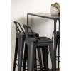 Brea Barmeubelset Bartafel Zwart En 4 Tempe Barstoelen Zwart.-Vente-unique Discount