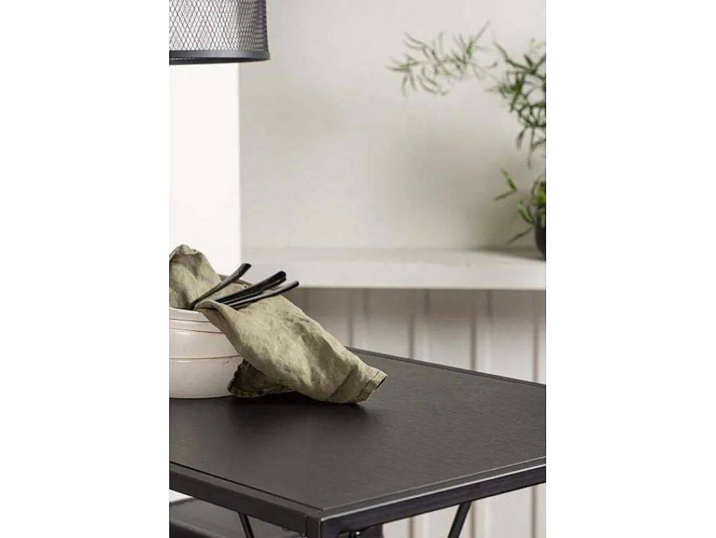 Brea Barmeubelset Bartafel Zwart En 4 Tempe Barstoelen Zwart.-Vente-unique Discount