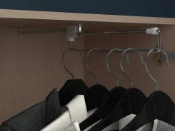 Brugkast Met Opbergruimte - Met Ledverlichting - L265 Cm - Kleuren: Glanzend Wit En Houtlook - Velona-Vente-unique Sale