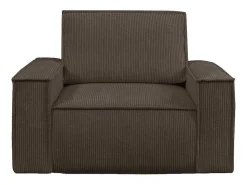 Bruine Fauteuil Van Ribfluweel Amelia-Vente-unique Hot