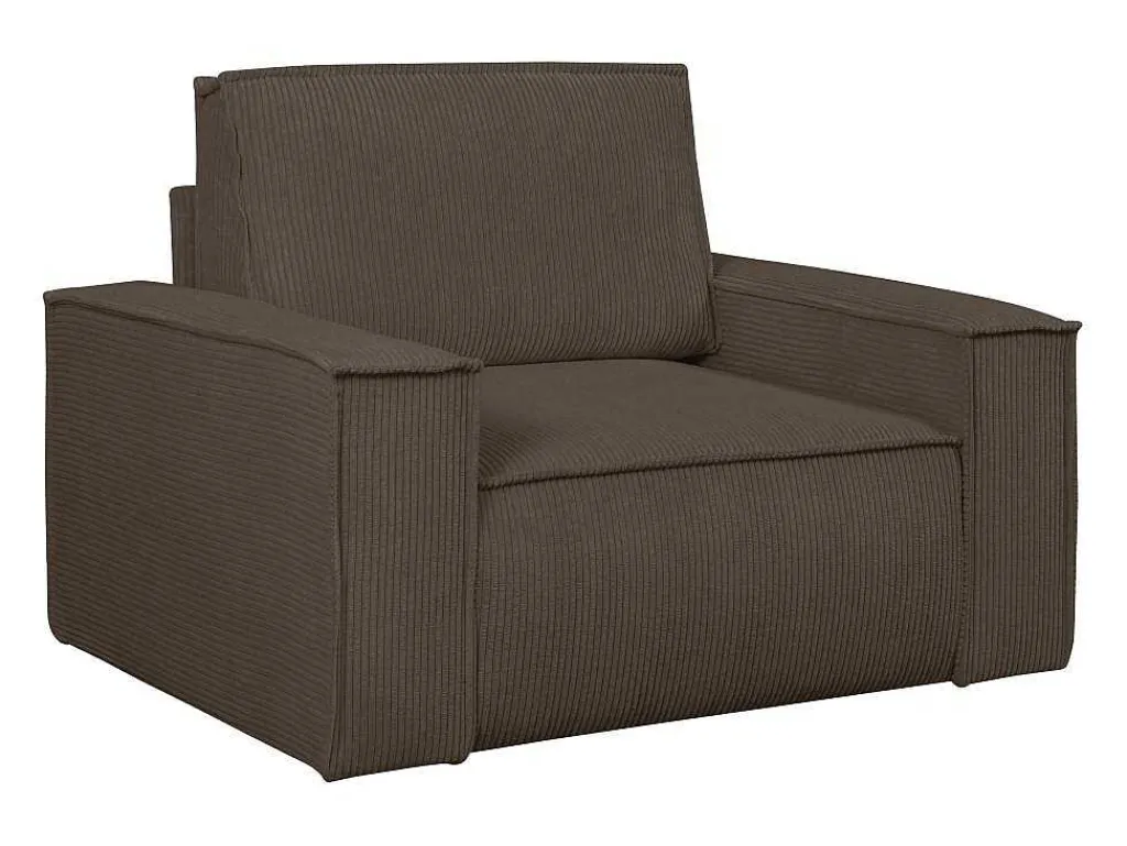 Bruine Fauteuil Van Ribfluweel Amelia-Vente-unique Hot