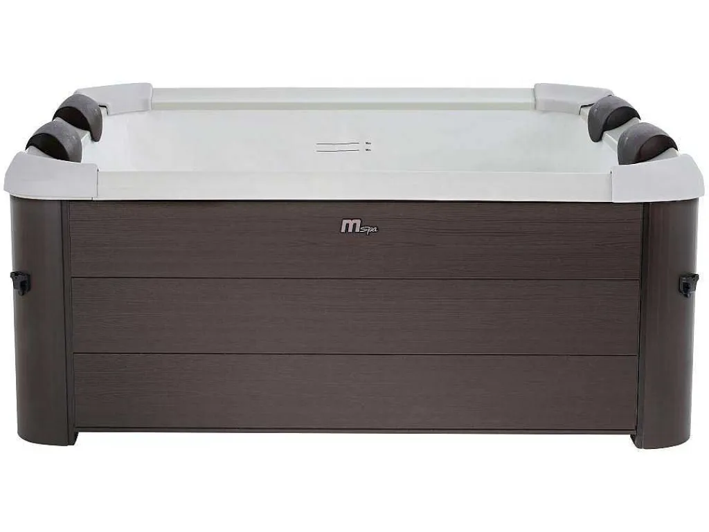 Bruine Halfharde Spa Met 6 Plaatsen Met Accessoires - 120 Stralen - L160 X B160 X H65 Cm - Makemo Van-Mspa Best