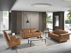 Bruine Leren Draaifauteuil 5117-Angel Cerda New