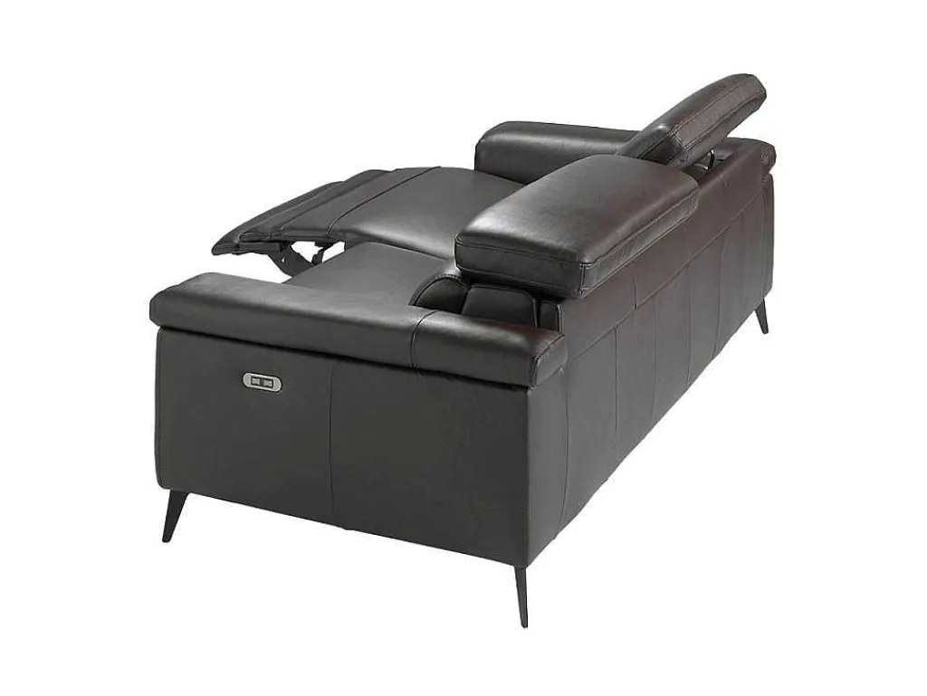 Bruine Leren 3-Zitsbank Met Relaxmechanisme 6051-Angel Cerda Outlet