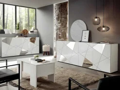 Buffetkast Cantiano - 4 Deuren - Witgelakt-Vente-unique Sale