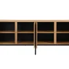 Buffetkast Met 4 Deuren - Licht Naturel En Zwart - Memphis Ii-Vente-unique Outlet