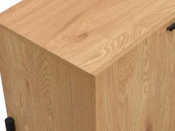 Buffetkast Met 4 Deuren - Licht Naturel En Zwart - Memphis Ii-Vente-unique Outlet