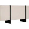 Buffetkast Met 4 Deuren Van Mdf - Beige En Zwart - Luvonia-Vente-unique Discount