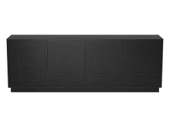 Buffetkast Met 4 Deurtjes Van Mdf - Zwart - Mezulia-Vente-unique Sale