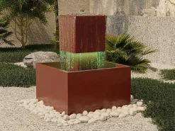 Buitenfontein Van Roestvrij Staal Met Ledverlichting - H65 Cm - Terracotta - Cardina-MYLIA Clearance