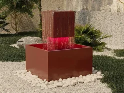 Buitenfontein Van Roestvrij Staal Met Ledverlichting - H65 Cm - Terracotta - Cardina-MYLIA Clearance